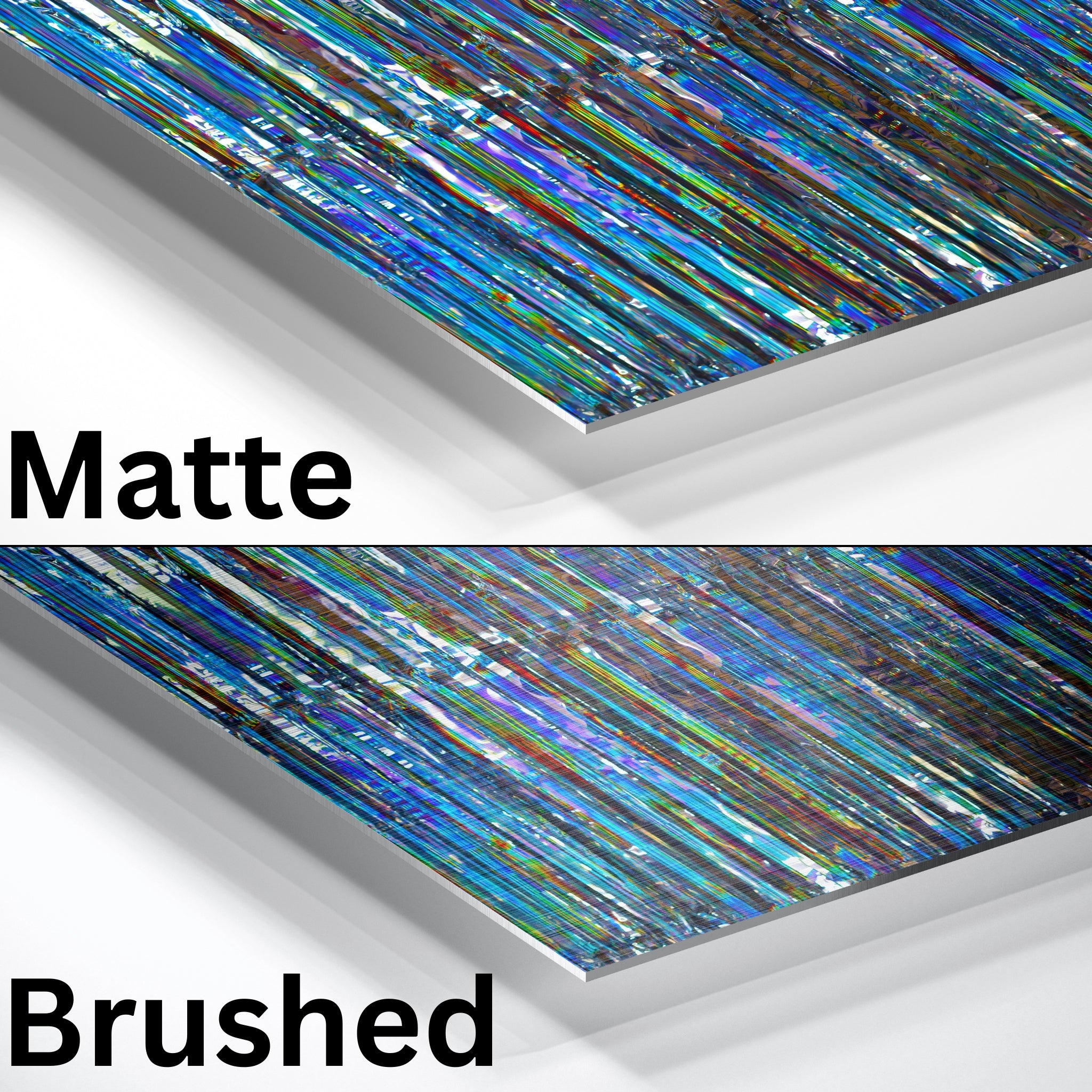 Luminous Touch: Shimmering Strips Metal Wall Art
