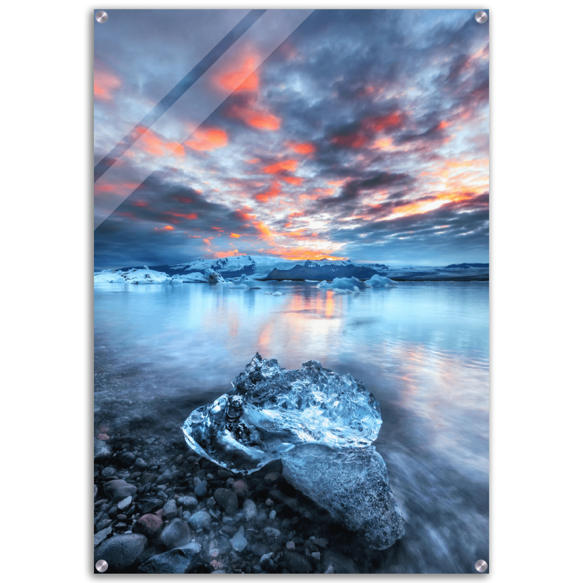 Arctic Bliss: Iceland Landscape Acrylic Glass Wall Art - Wallfix
