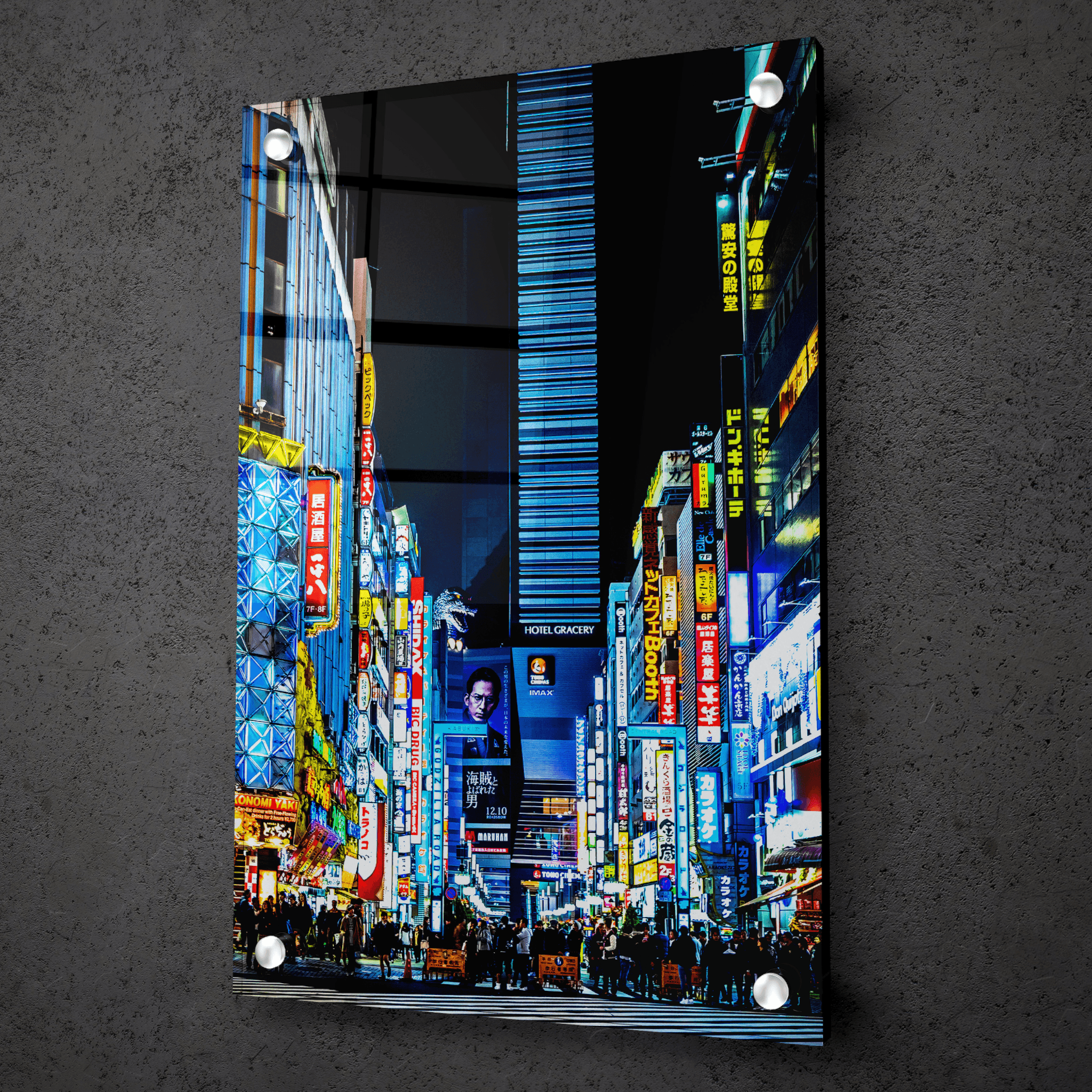 City Lights: Kabukichō Tokyo At Night Acrylic Glass Wall Art - Wallfix
