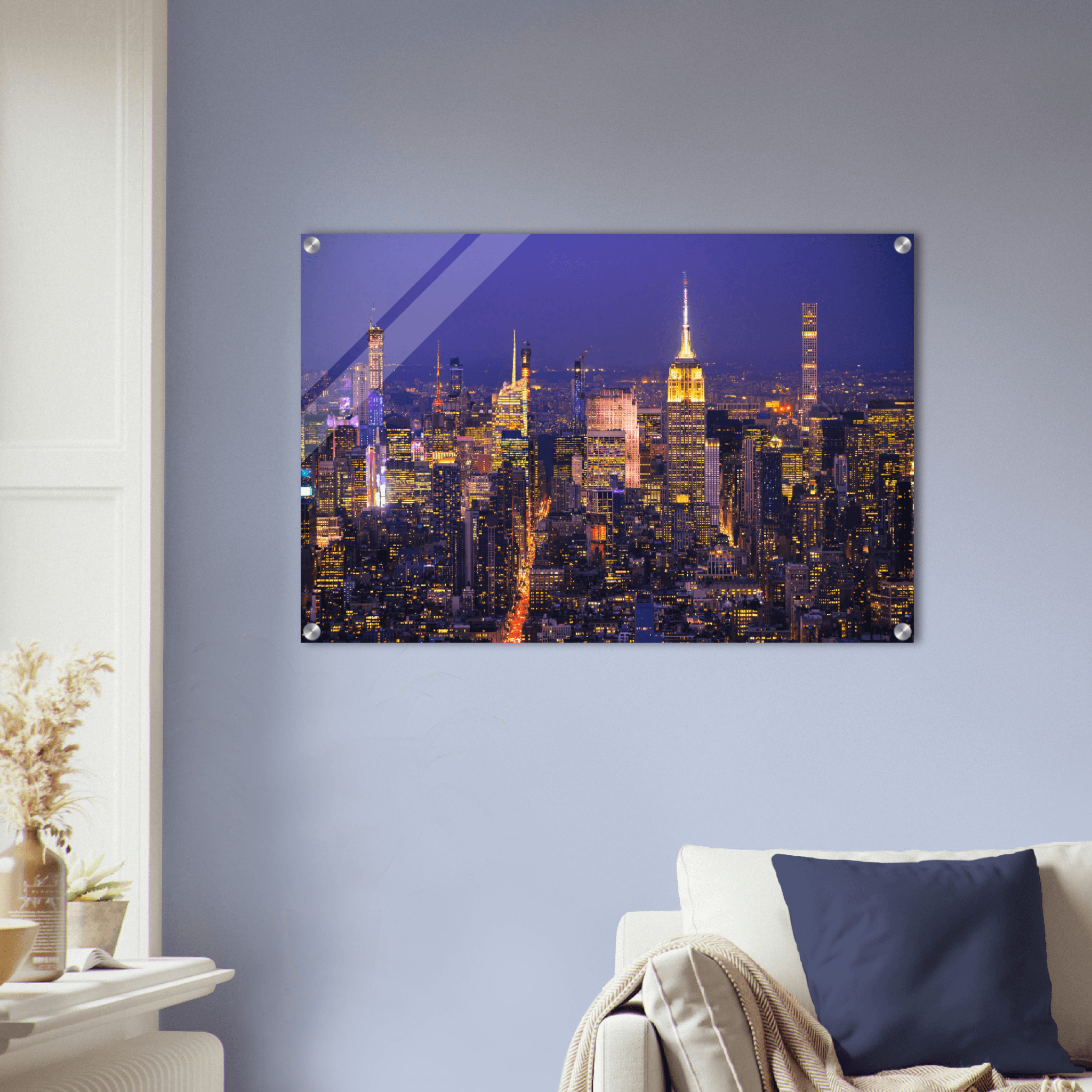 City Lights: Midtown Manhattan Acrylic Glass Wall Art - Wallfix