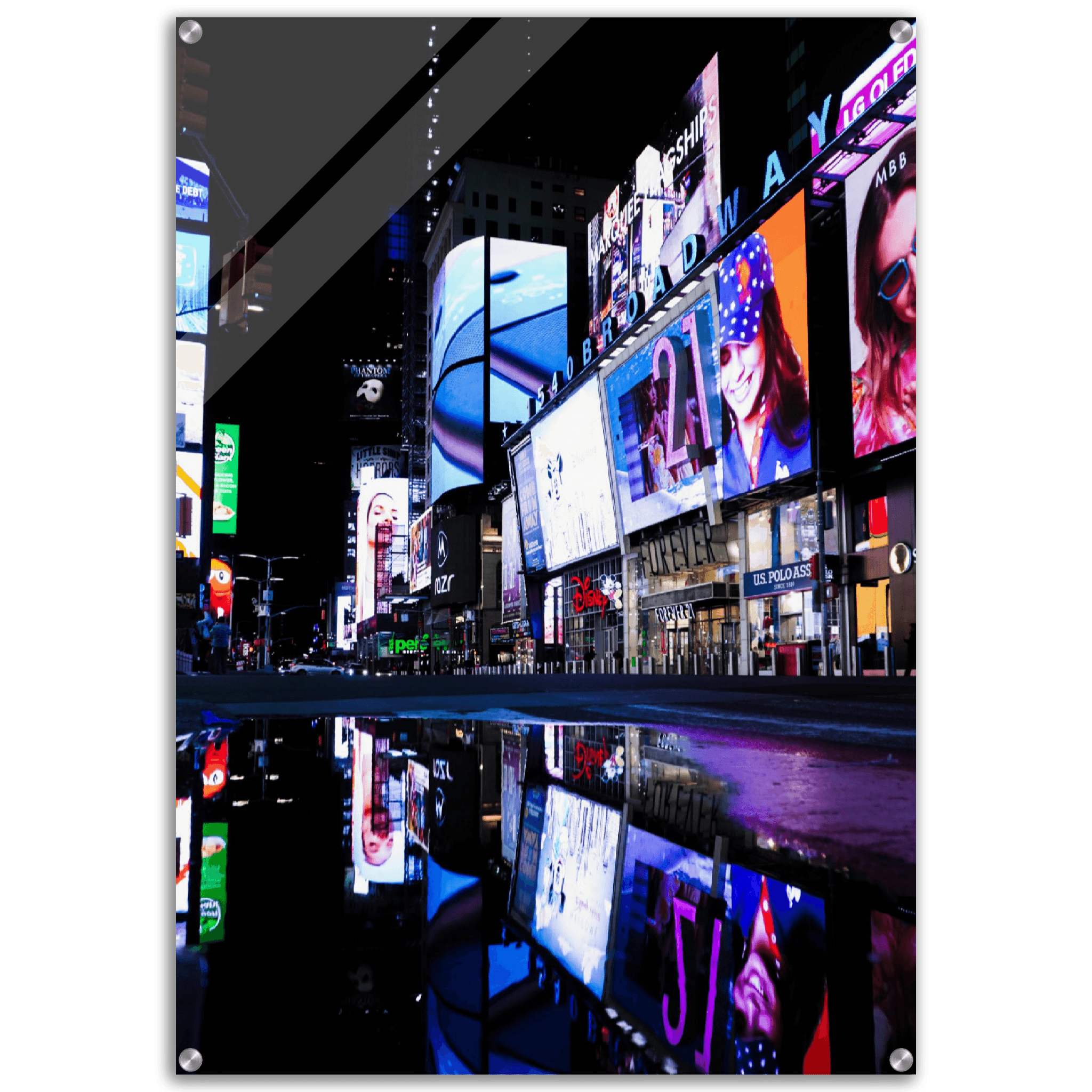 City Lights: New York Street Acrylic Glass Wall Art - Wallfix