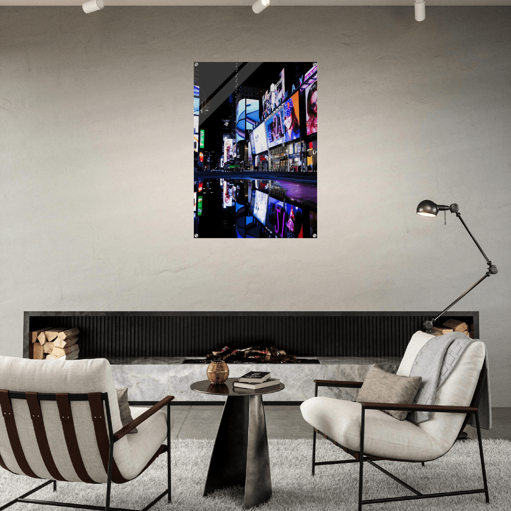 City Lights: New York Street Acrylic Glass Wall Art - Wallfix