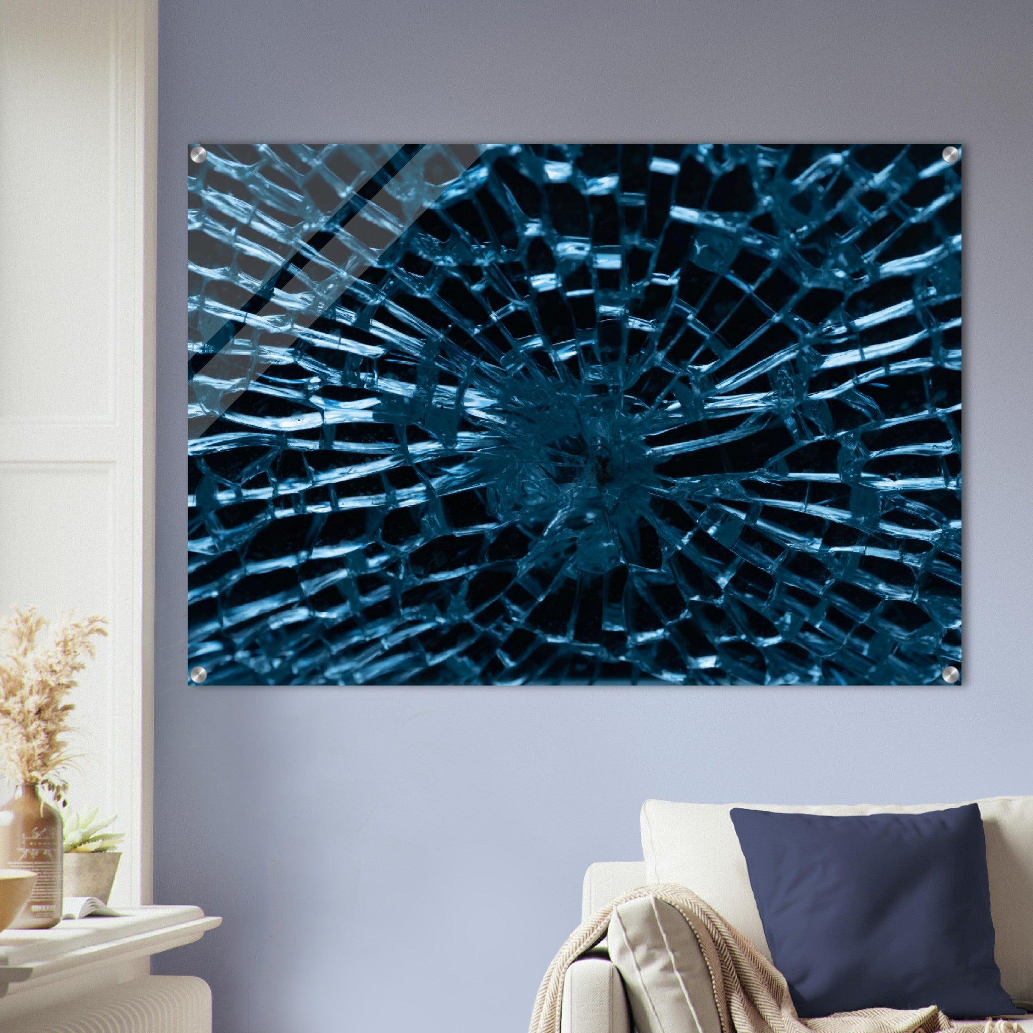 Crushed Dreams: Broken Glass Acrylic Glass Wall Art - Wallfix