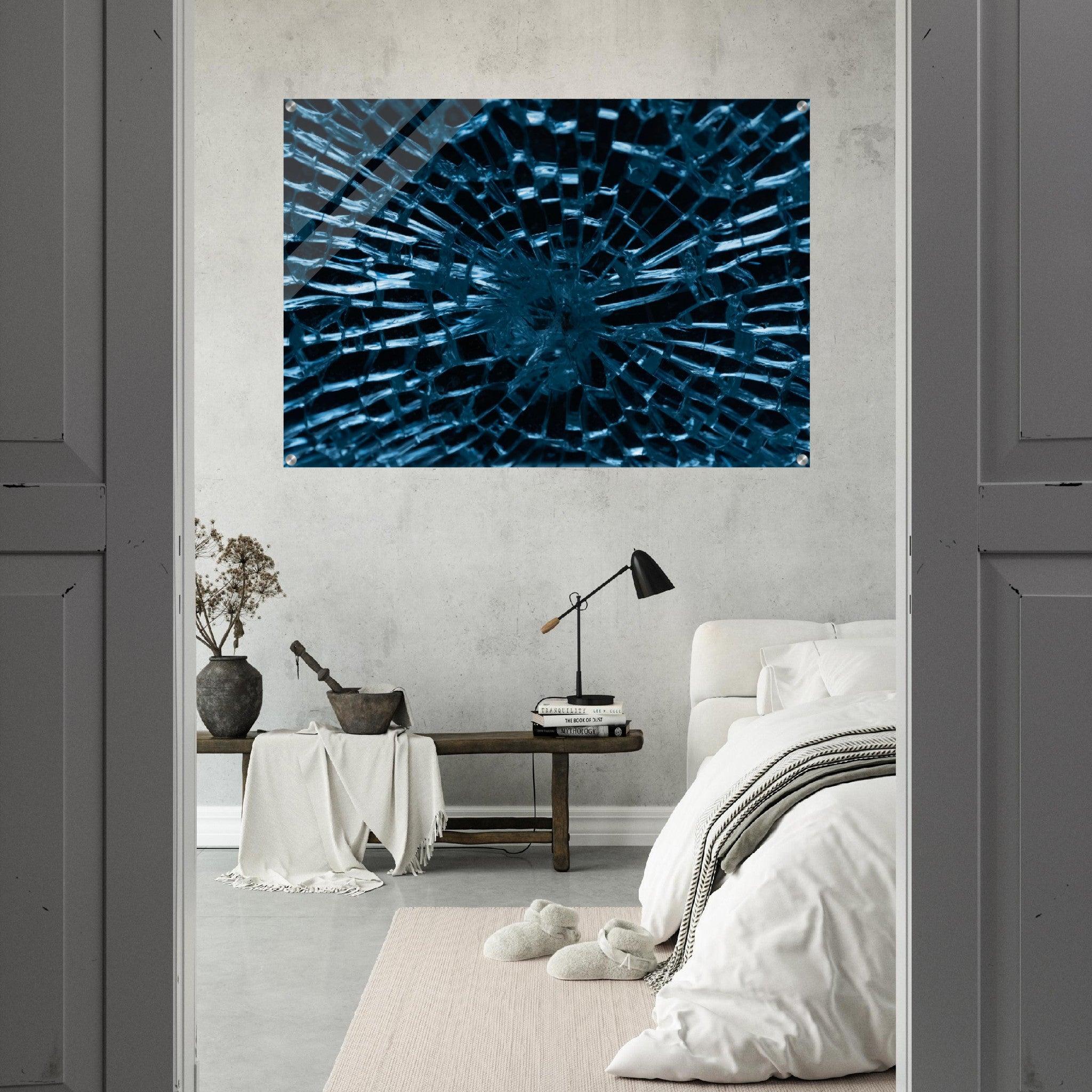 Crushed Dreams: Broken Glass Acrylic Glass Wall Art - Wallfix