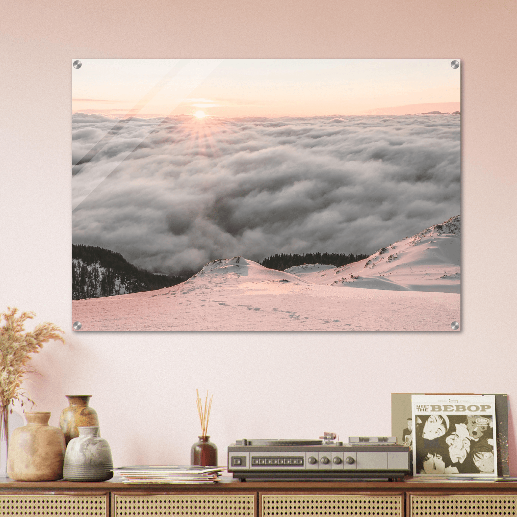 Frosty Dawn: Viševnik Mountain Acrylic Glass Wall Art - Wallfix