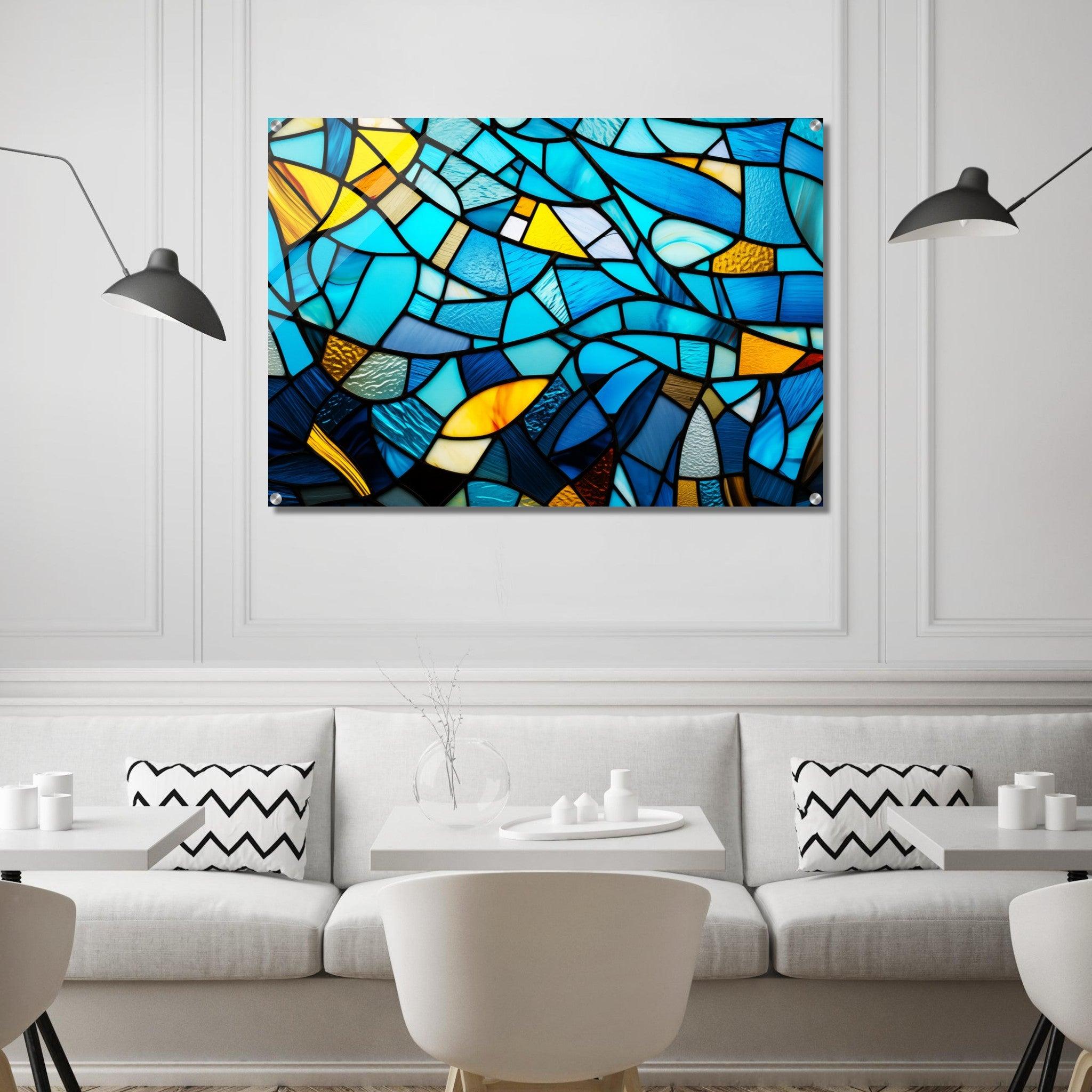 Geometric Mixed: Mosaic Acrylic Glass Wall Art - Wallfix