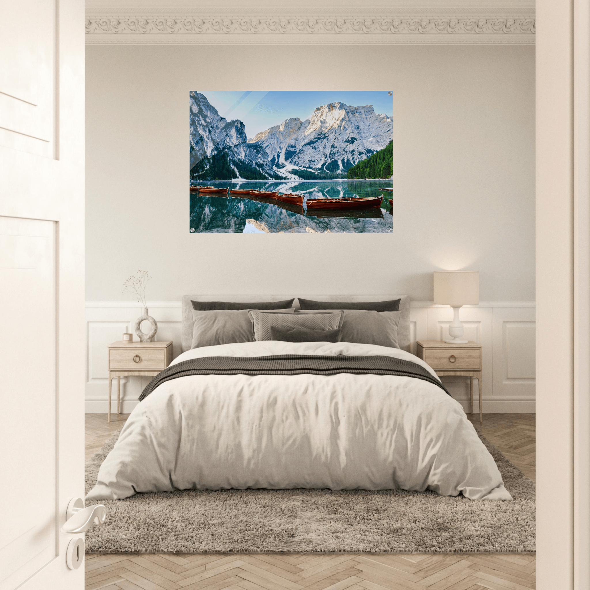 Italy Landscape: Dolomite Peaks Acrylic Glass Wall Art - Wallfix