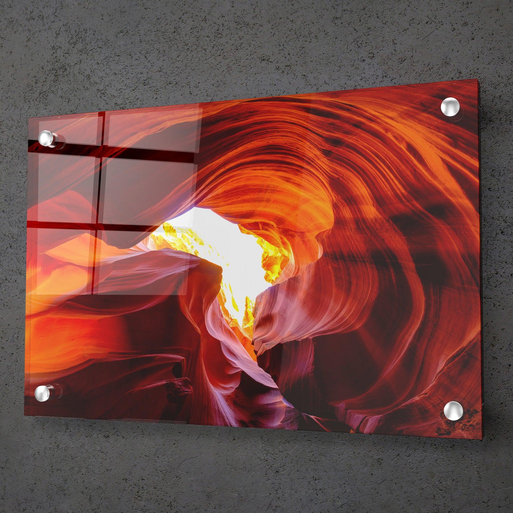 Light's Embrace: Antelope Cove Acrylic Glass Wall Art - Wallfix