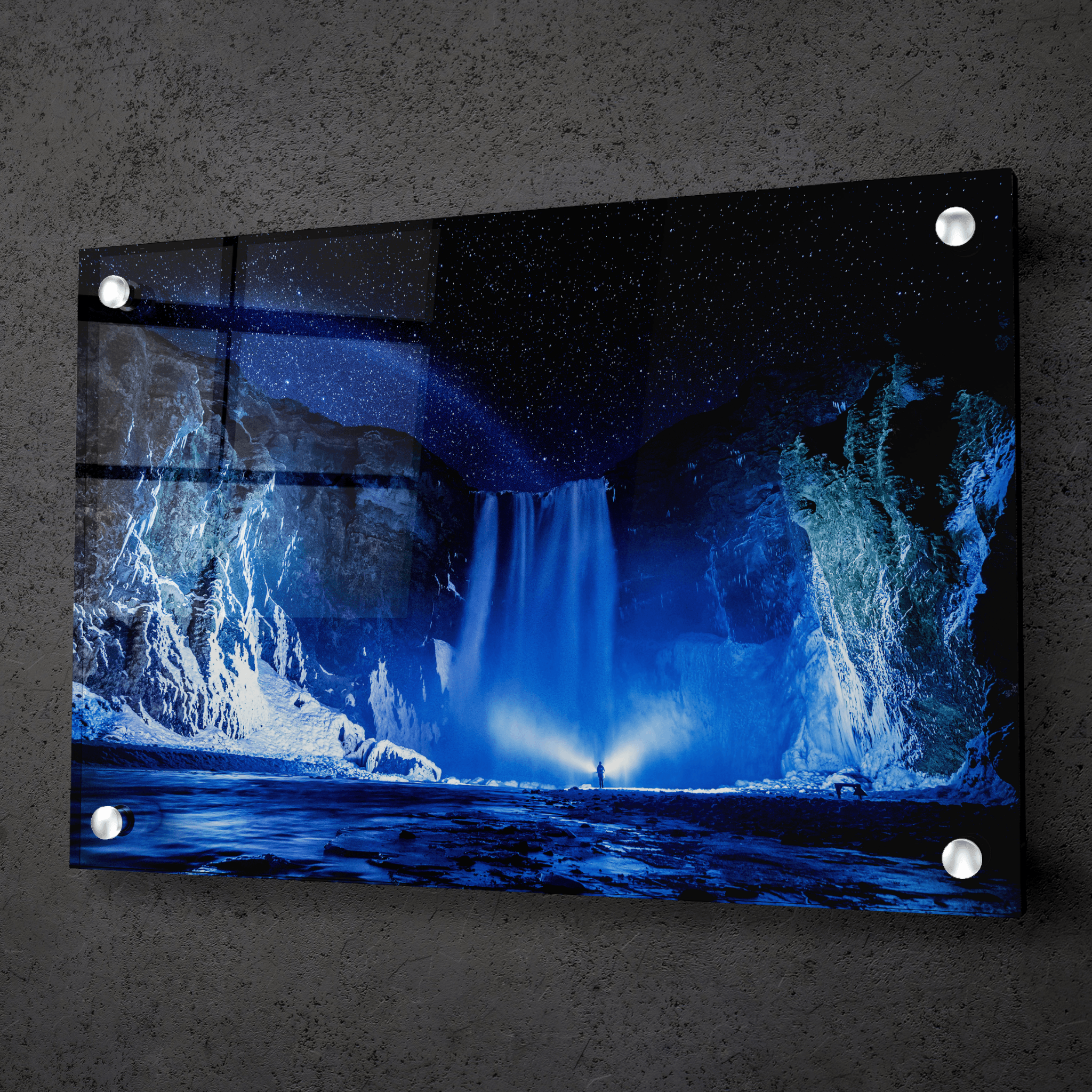 Majestic Skogafoss: Iceland's Iconic Waterfall Acrylic Glass Wall Art - Wallfix