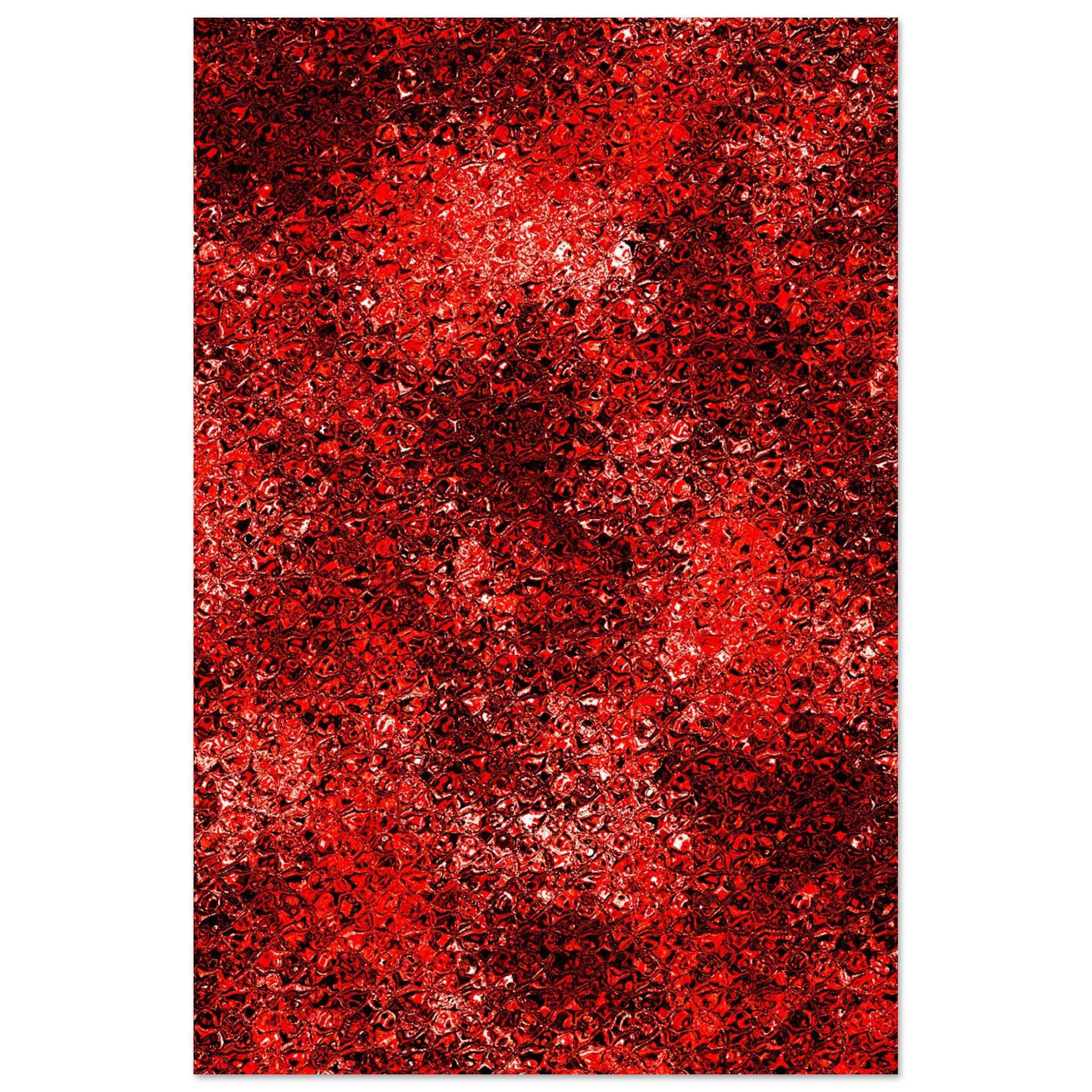 Metallic Color: Ruby Red Metal Wall Art - Wallfix