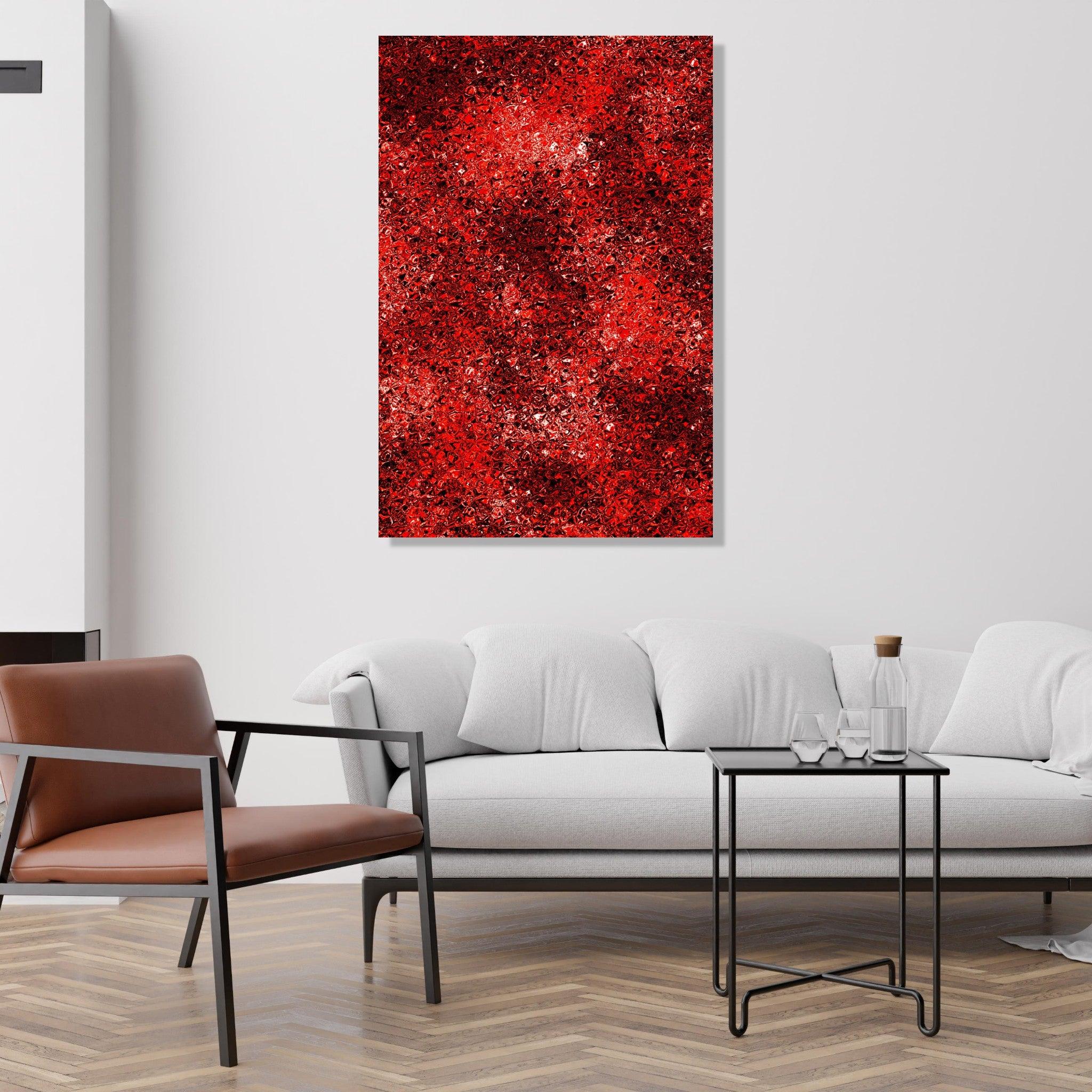 Metallic Color: Ruby Red Metal Wall Art - Wallfix