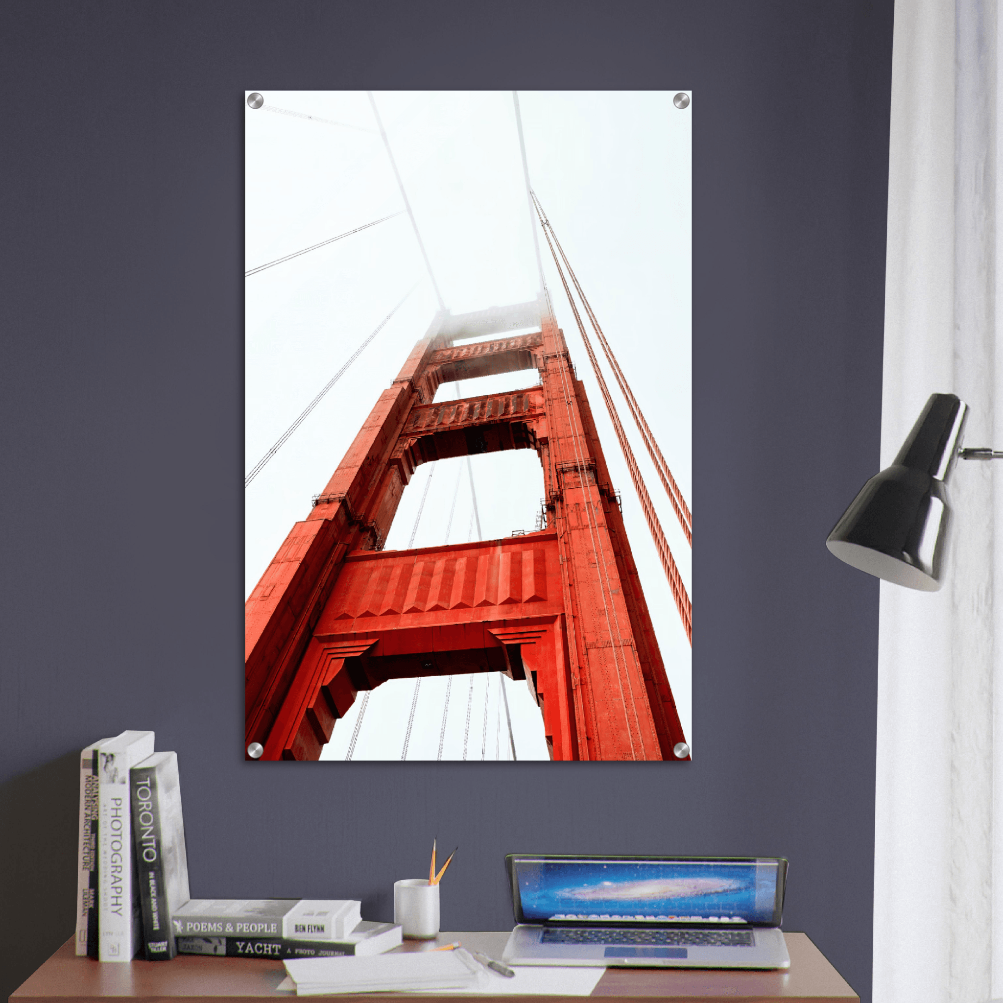 Misty View: The Golden Gate Bridge Acrylic Glass Wall Art - Wallfix