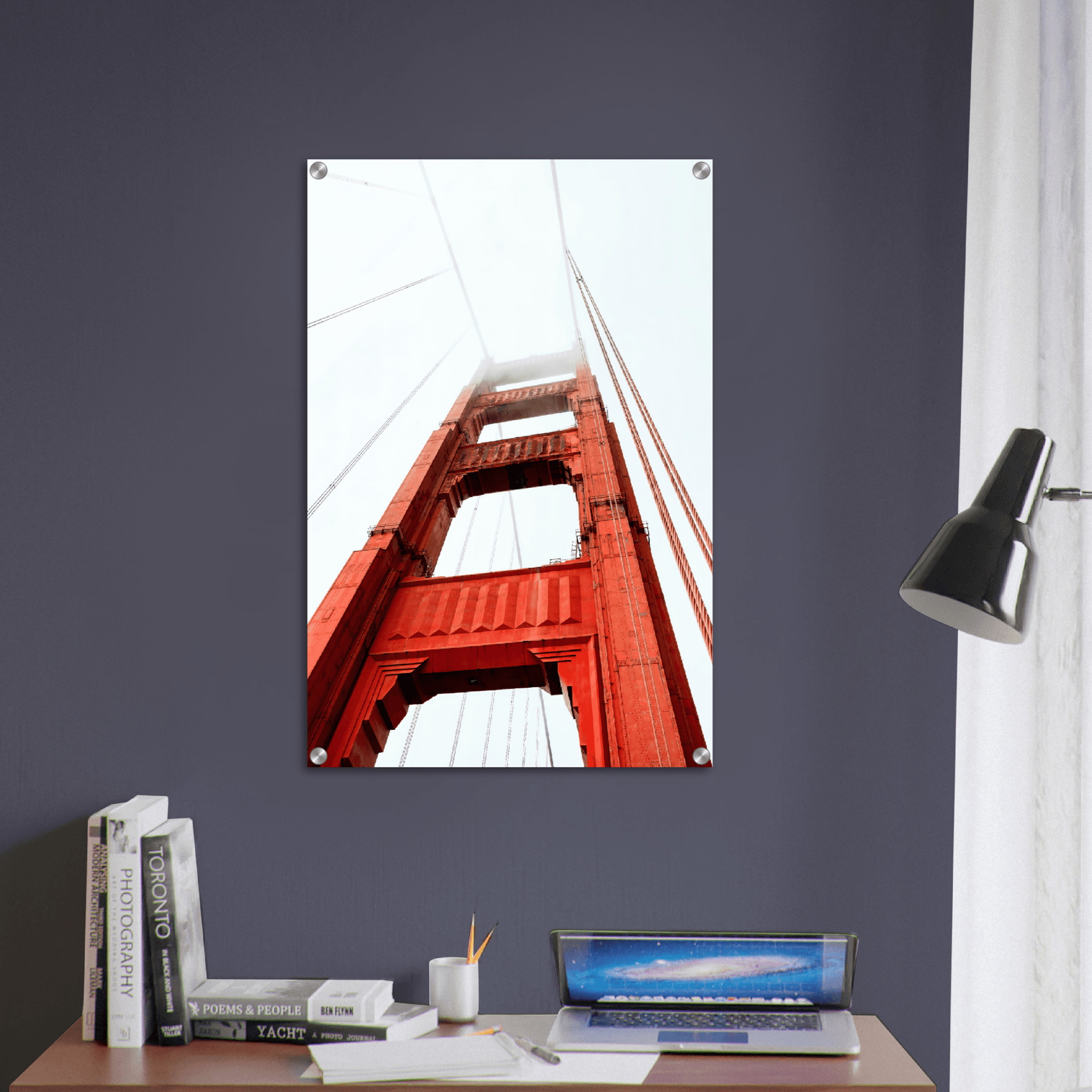 Misty View: The Golden Gate Bridge Acrylic Glass Wall Art - Wallfix