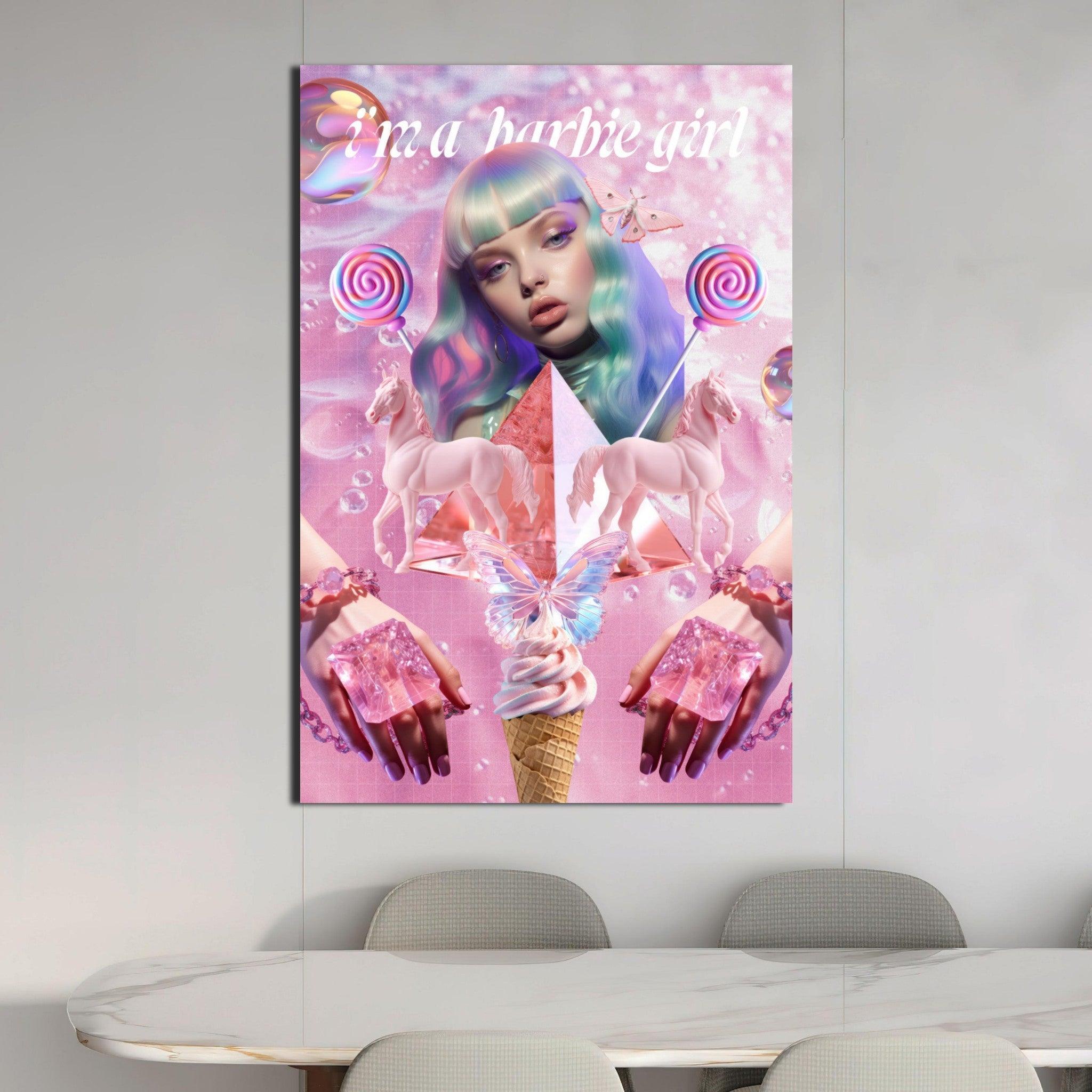 Pink Aura: Dollcore Sweetness Metal Wall Art - Wallfix