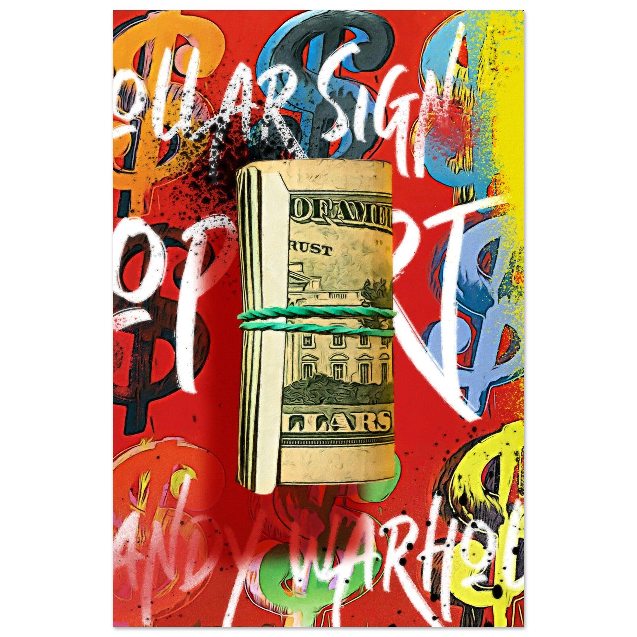 Pop Art: Graffiti Dollar Andy Warhol-Inspired Metal Wall Art - Wallfix