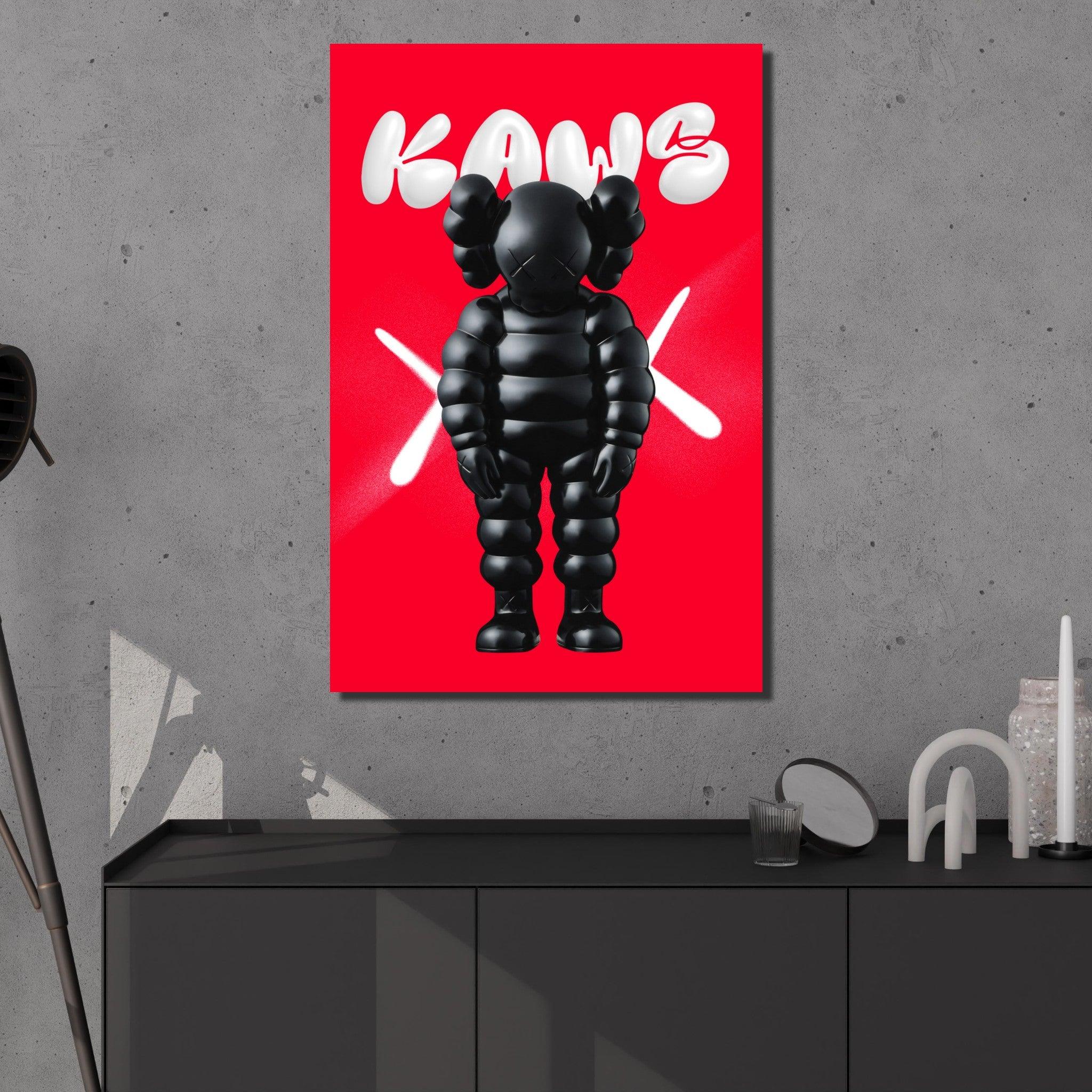 Pop Art: Kaw-Artwork Chum Figure Black Metal Wall Art - Wallfix