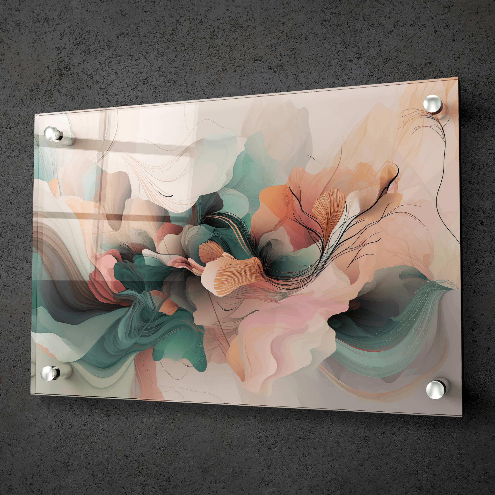Subtle Serenade: Abstract Acrylic Glass Wall Art - Wallfix