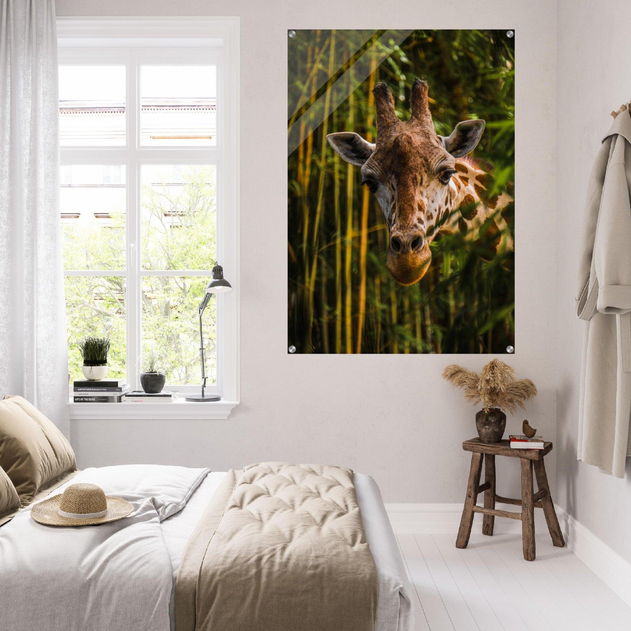Wild Wonders: Giraffe Acrylic Glass Wall Art - Wallfix