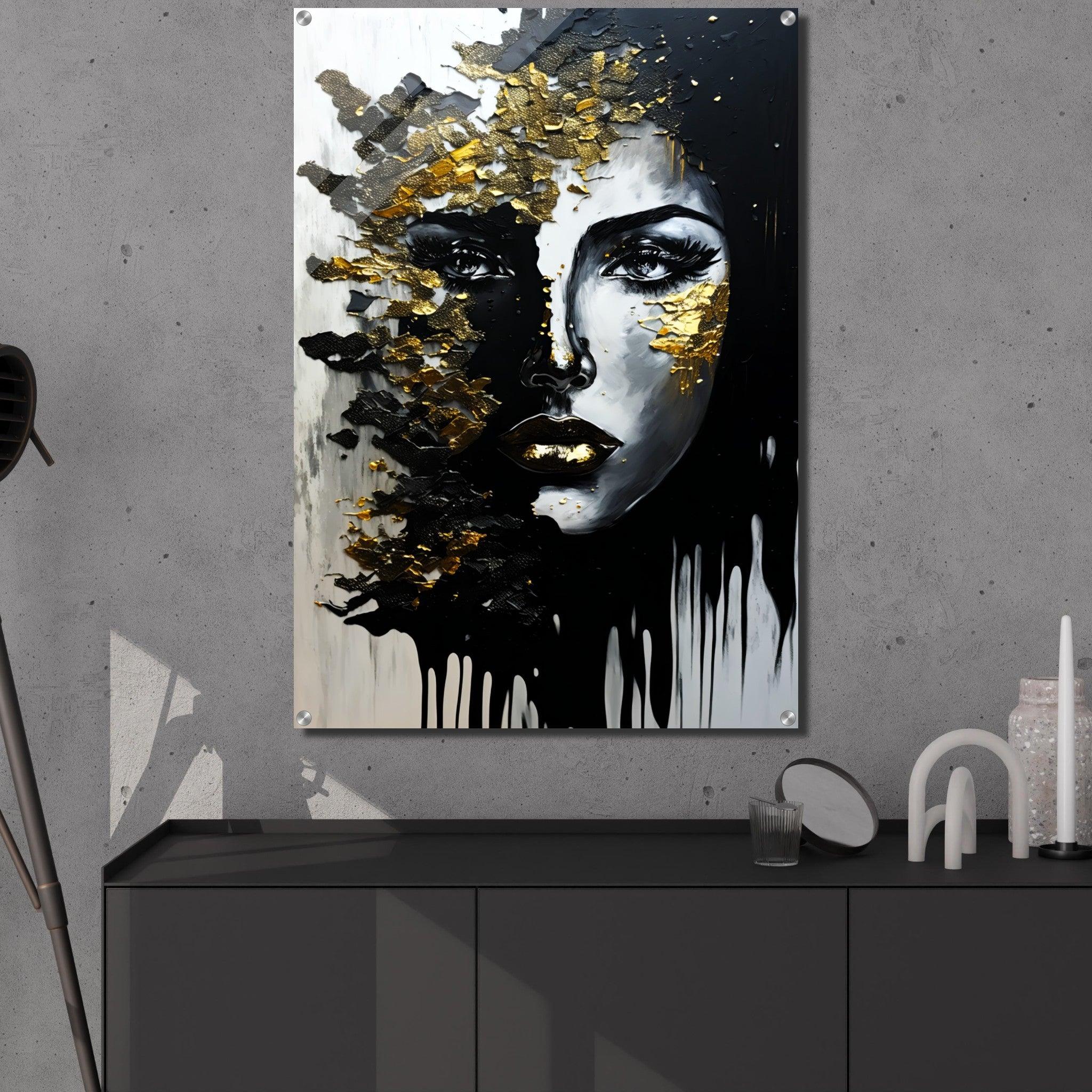 Women's Empowerment: Abstract Oil Acrylic Glass Wall Art - Wallfix