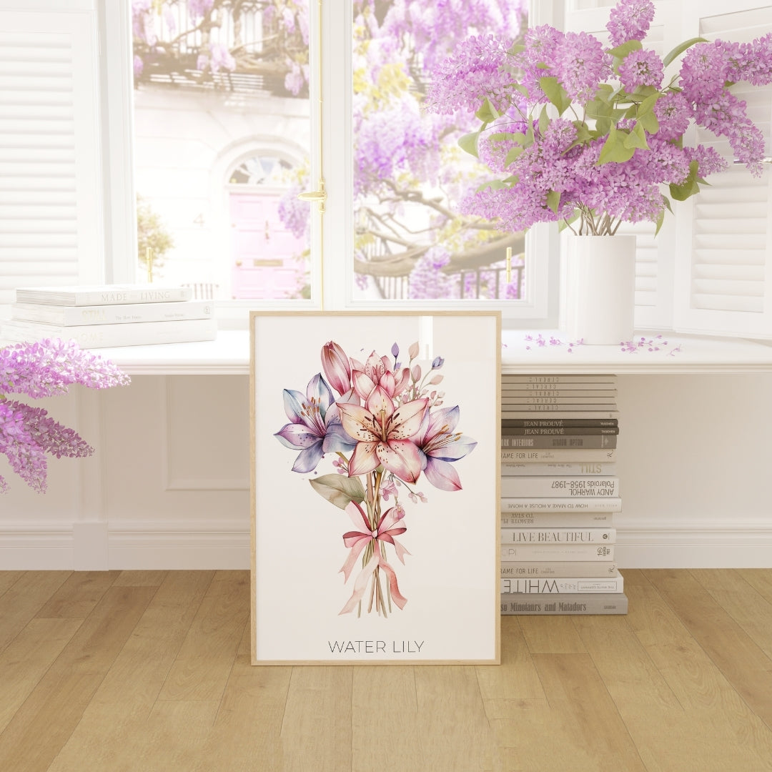 Personalized Birth Flower Bouquet Poster