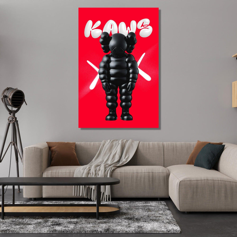 Pop Art: Kaw-Artwork Chum Figure Black Metal Wall Art - Wallfix